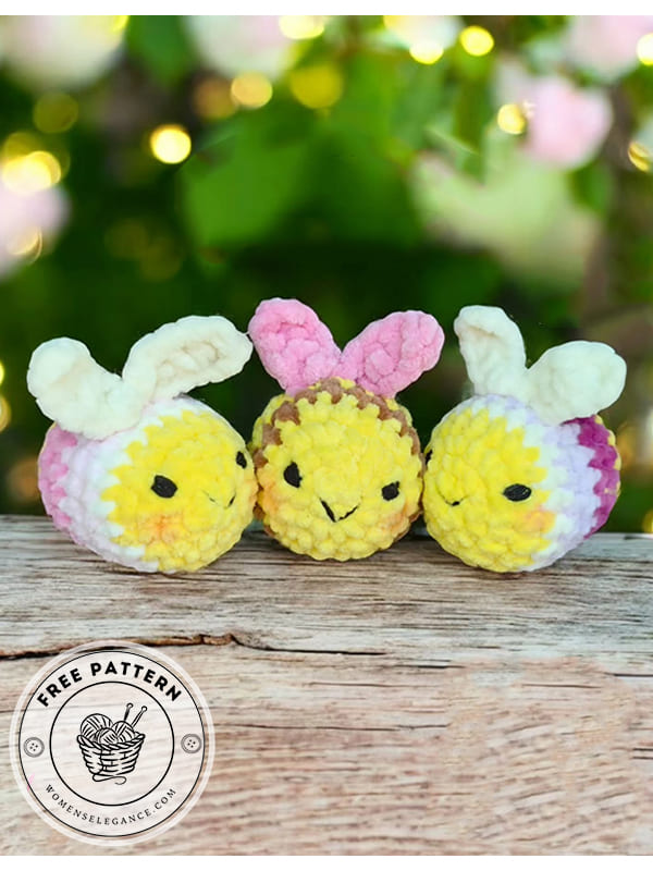 Easy crochet bumble bee pattern