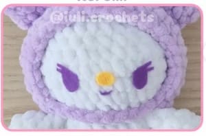 crochet-kuromi-felt-details