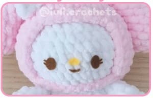 crochet-my-melody-felt-detals