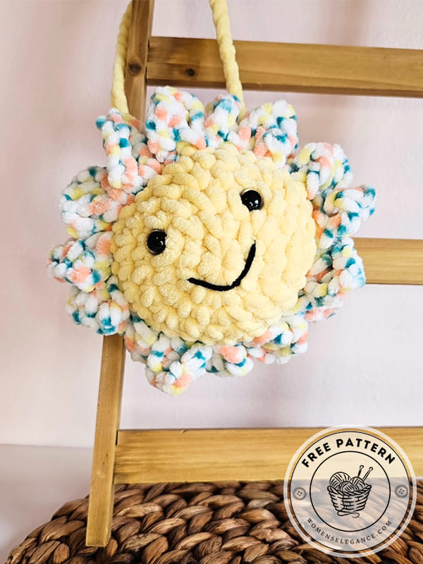crochet sunflower purse pattern